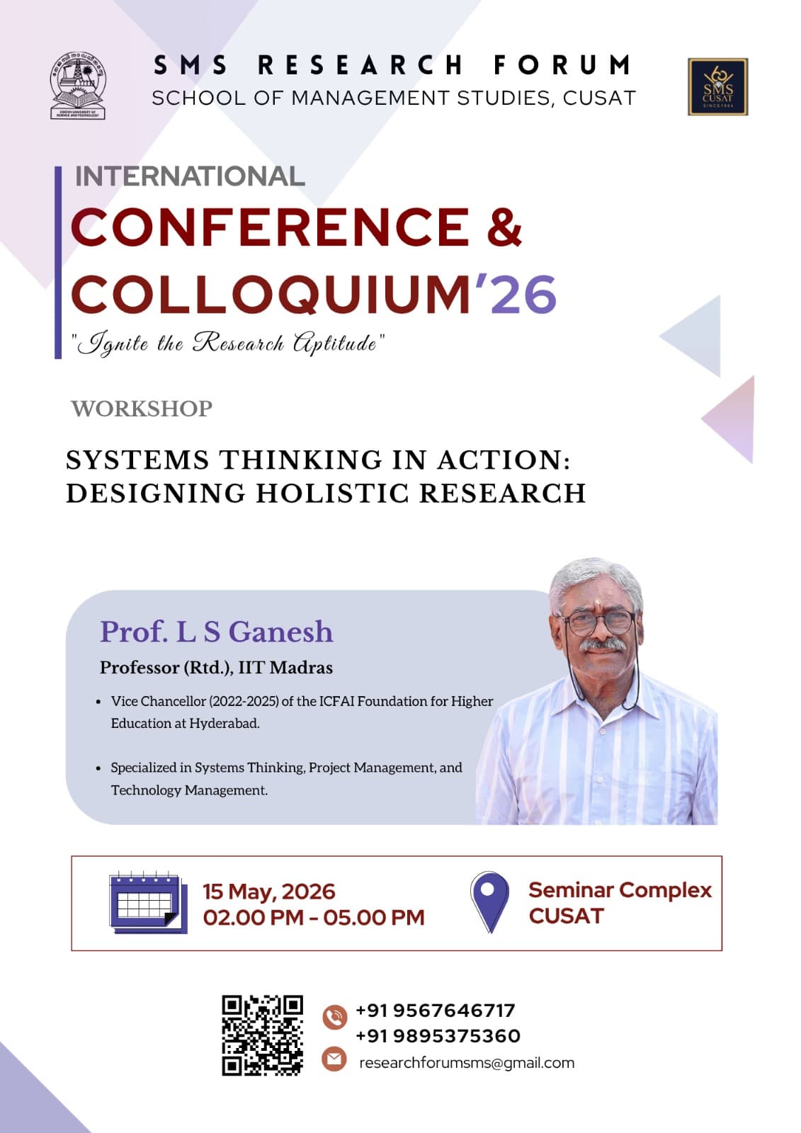 Systems Thinking in Action: Designing Holistic Research workshop flyer